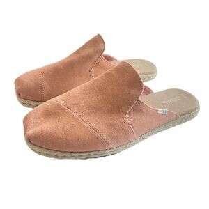 Toms Nova Coral Pink Mules W5.5